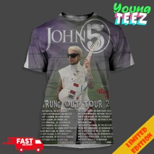John 5 Strung Out Tour 2024 Schedule List Date Unisex All Over Print T-Shirt
