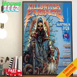 Killswitch Engage Australia 2024 Tour Schedule List Date Poster Canvas Home Decor