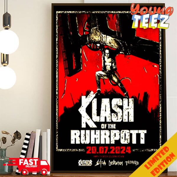 Klash Of Ruhrpott 20 July 2024 Amphitheater Gelsenkirchen With KREATOR x SODOM x DESTRUCTION x TANKARD Poster Canvas