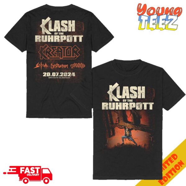 Klash Of The Ruhrpott Kreator x Destruction x Sodom x Tankard July 20 2024 Amphitheater Gelsenkirchen Two Sides T-Shirt