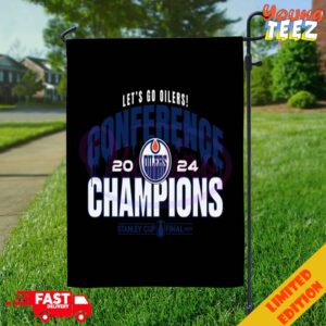 Let’s Go Oilers 2024 Conference Champions NHL Stanley Cup Final Garden House Flag Home Decor