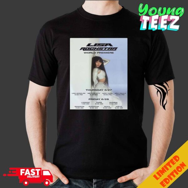 Lisa In New Picture For Her Comeback Single Rockstar World Premiere Unisex Merchandise T-Shirt