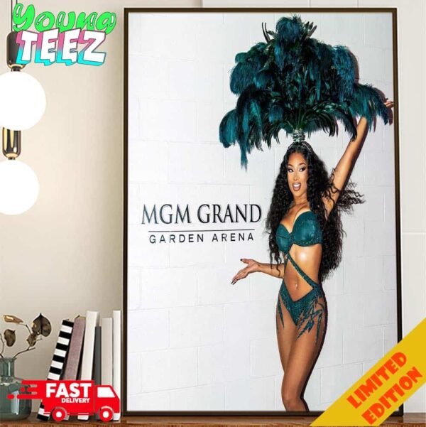 Megan Thee Stallion Via Instagram MGM Grand Garden Arena 2024 Poster Canvas Home Decor