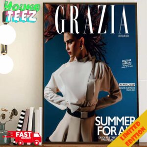 Melissa Barrera Covers The Latest Issue Of Grazia Latinoamerica 2024 Poster Canvas Home Decor