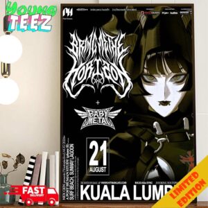 Merch Poster Bring Me The Horizon Concert 2024 In Kuala Lumpur Malaysia On August 21st With Babymetal Poster Canvas Home Decor