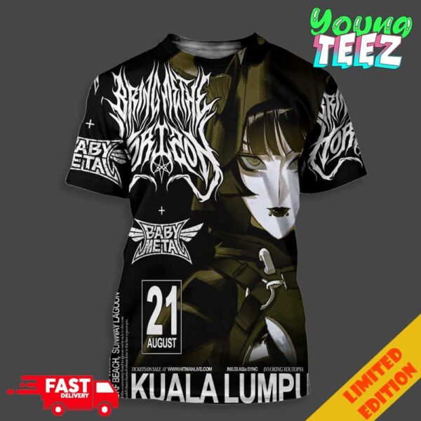Merch Poster Bring Me The Horizon Concert 2024 In Kuala Lumpur Malaysia On August 21st With Babymetal Unisex All Over Print T-Shirt