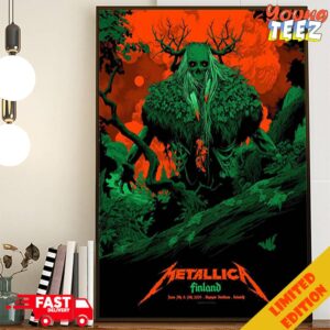 Metallica Tonight M72 World Tour In Helsinki Finland Olympic Stadium No Repeat Weekend Of 2024 June 7th And 9th Poster Canvas