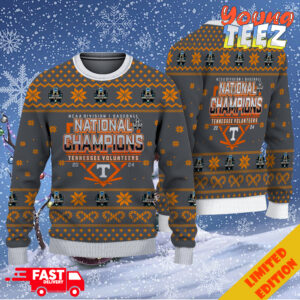 NCAA Division I Baseball National Champions Tennessee Volunteers 2024 Champions Christmas Ugly Sweater