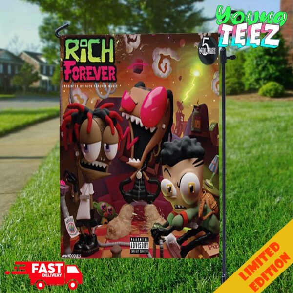 New Song Rich Forever 5 Volume By Famous Dex x Jay Critch And Rich The Kid Drops On July 12th 2024 Garden House Flag