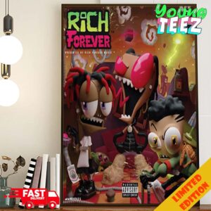 New Song Rich Forever 5 Volume By Famous Dex x Jay Critch And Rich The Kid Drops On July 12th 2024 Poster Canvas