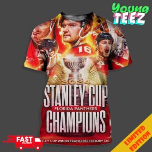 Official Florida Panthers Champions Stanley Cup 2024 NHL Final Unisex All Over Print Shirt