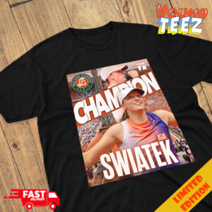 Official IGA Swiatek Champion Roland Garros Paris 2024 IG4 The Championships Wimbledon Merchandise T-Shirt