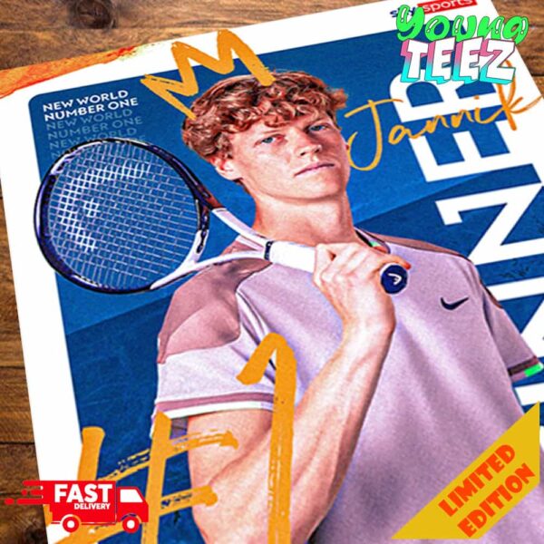Official Jannik Sinner Becoming The First Italian Man To Reach World No 1 ATP 2024 Poster Canvas