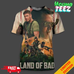 Official Land Of Bad Film Releasing In July 2024 On Netflix Essentials Unisex T-Shirt Unisex All Over Print T-Shirt