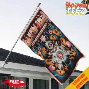 Official Poster Design For Blink-182 Show In Ball Arena Denver CO June 27 2024 Garden House Flag Home Decor