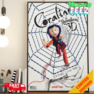 Official Poster For The 3D Remastered Edition Of Coraline In Theaters On August 15 Poster Canvas 3b36x stgmqi.jpg