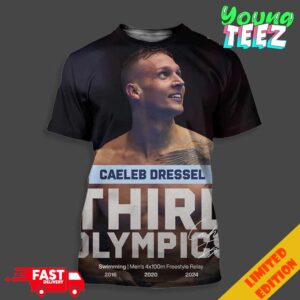 One Of The Greatest Sprinters In History Team USA Caeleb Dressel Wins Gold Medal Of Third Olympic Games Paris 2024 Swimming Unisex All Over Print T-Shirt