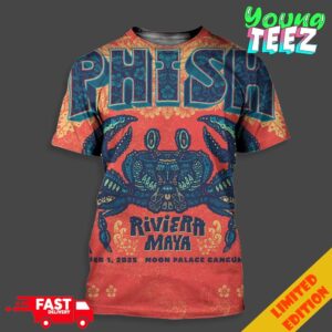 Phish Riviera Maya Tour 2025 In Mexico At Moon Palace Cancun On January 29th And February 1st Essentials Unisex T-Shirt Unisex All Over Print T-Shirt