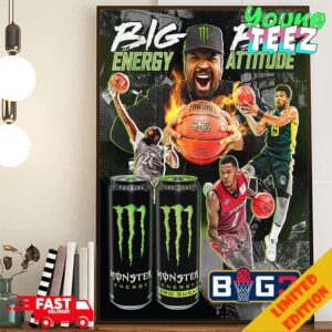 Poster Big Energy Big Attitude Ice Cube x Monster Energy x Basketball Big 3 Poster Canvas Home Decor