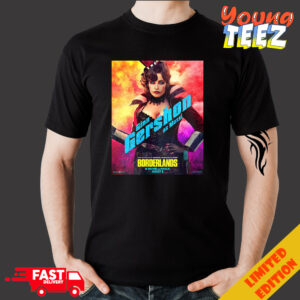 Poster For Borderlands Gina Gershon As Moxxi From The Producer Of Uncharted Spider Man And Venom In Theaters And Imax August 9th 2024 Merchandise T Shirt ubnXb nvebdu.jpg