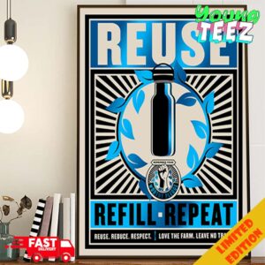 Poster Glastonbury Festival 2024 Reuse Refill Repeat Home Decor Poster Canvas