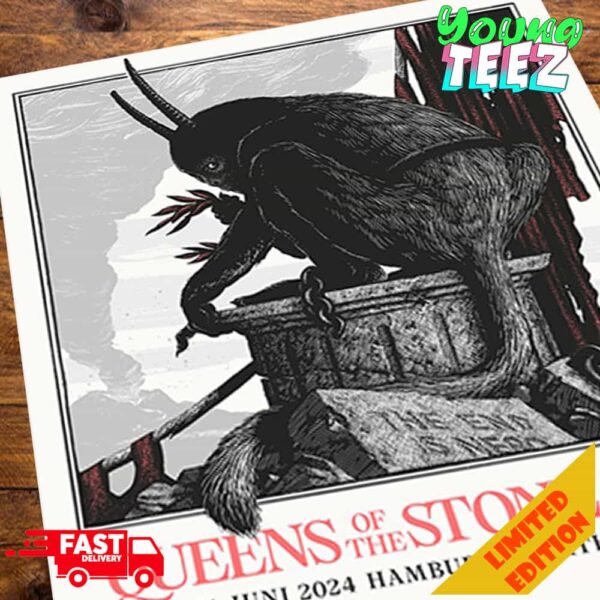 Poster QOTSA Queens Of The Stone Age Show 2024 On June 11 At Hamburg Sporthalle Poster Canvas