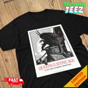 Poster QOTSA Queens Of The Stone Age Show 2024 On June 11 At Hamburg Sporthalle Merchandise T-Shirt