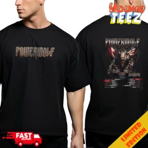 Powerwolf With Special Guest Unleash The Archers North American Tour 2024 Schedule Lists Two Sides T-Shirt
