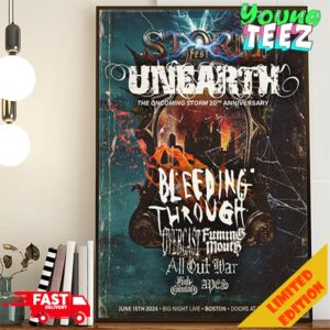 Storm Fest Unearth 2024 Show In Boston On June 15th 2024 Poster Canvas
