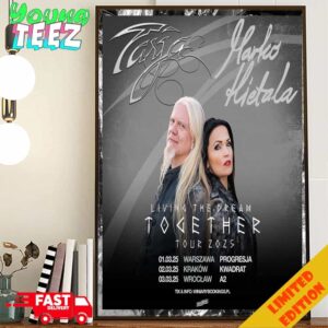 Tarja Turunen Concerts With Marko Hietala In Poland As Part The Living The Dream Together Tour 2025 Schedule List Date Poster Canvas Home Decor
