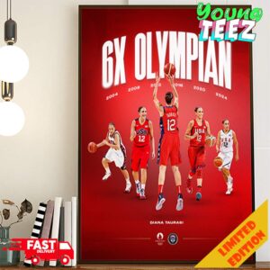 The First Basketball Athlete To Compete At Six Olympic Games Diana Taurasi USA Women’s Basketball Poster Canvas