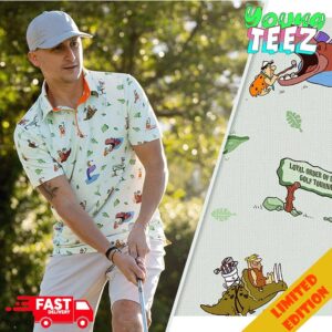 The Flintstones Loyal Order Of Dinosaurs’ Tourney Summer Polo Shirt For Golf Tennis RSVLTS Collections