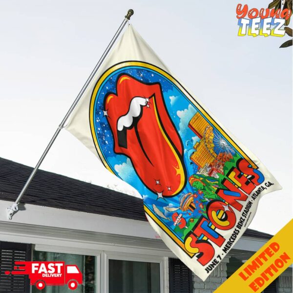 The Rolling Stones Show On June 7 2024 At Mercedes Benz Stadium Atlanta GA Garden House Flag Home Decor
