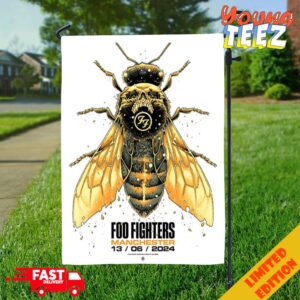 Tonight At Manchester Night One June 13 2024 Foo Fighters Emirates Old Trafford Poster Limited Edition Garden House Flag