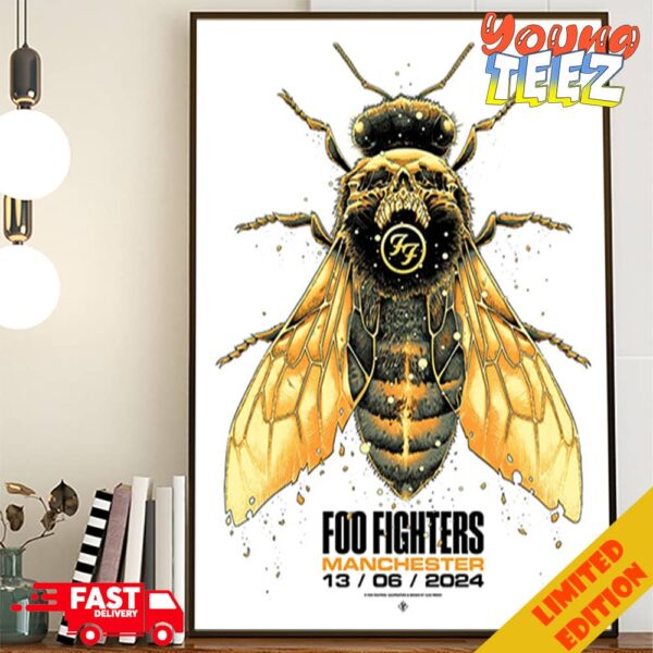 Tonight At Manchester Night One June 13 2024 Foo Fighters Emirates Old Trafford Poster Limited Edition Poster Canvas