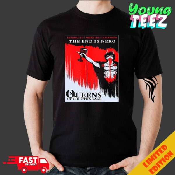 Tonight Fuengirola ES Marenostrum 23 June 2024 The End Is Nero Tour Queens Of The Stone Age Merchandise Poster Essentials Unisex T-Shirt