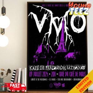 VMO Violent Magic Orchestra July 9 2024 Cave du Cafe de Paris France UME Cave 50 Billets La Cohue VMO SECRET SHOW Poster Canvas