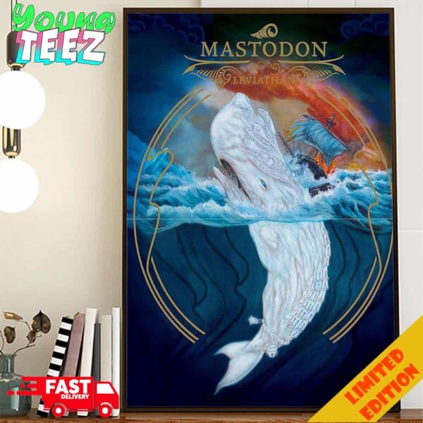 Album Leviathan Of Mastodon Release In 2024 Poster Canvas Home Decor