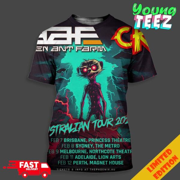 Alien Ant Farm Are Making Their Long-Awaited Return To Australia For The First Time In Over 20 Years Australian Tour 2025 Schedule Lists All Over Print Unisex T-Shirt