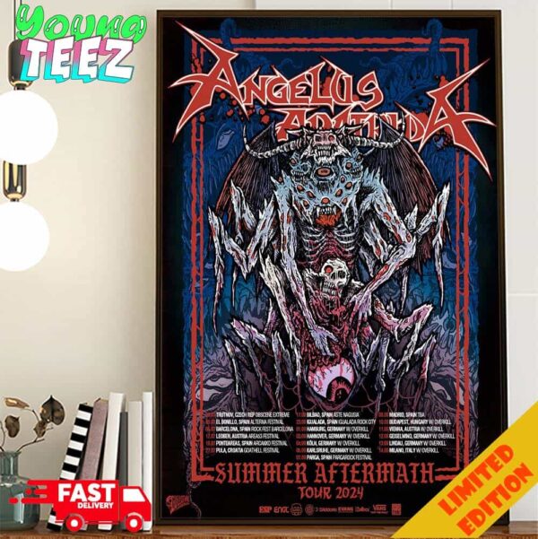 Angelus Apatrida Summer Aftermath Tour 2024 Schedule List Date Poster Canvas Home Decor