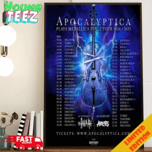 Apocalyptics Plats Metallica Vol 2 Tour 2024 2025 Schedule List Date Home Decor Poster Canvas