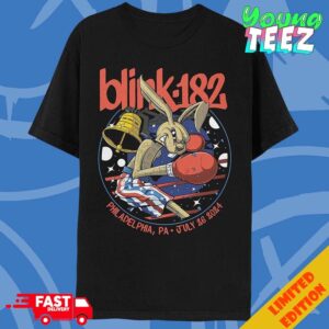 Artwork For Tonight’s Blink-182 Show In Philadelphia PA July 26 2024 One More Time Tour Boxing Style Unisex T-Shirt