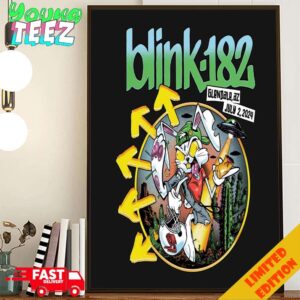 Blink-182 Show 2024 In USA On July 2 At Desert Diamond Arena Glendale AZ Home Decor Poster Canvas