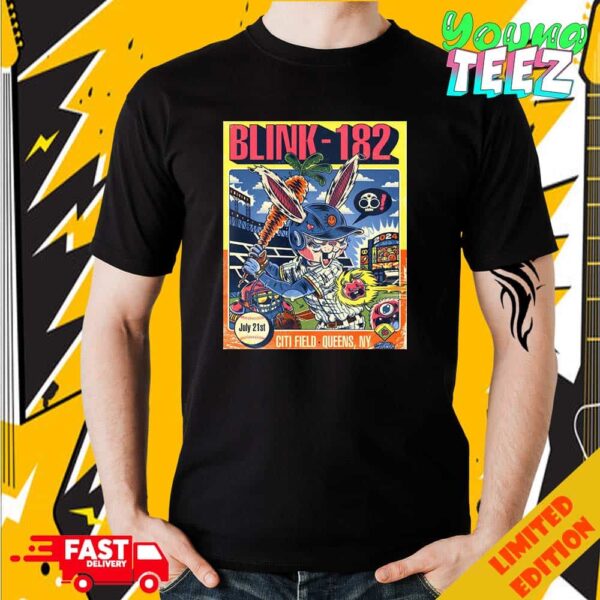 Blink-182 Show In NYC One More Time Tour At Citi Field Queens NY July 21 2024 Event Poster Unisex Merchandise T-Shirt