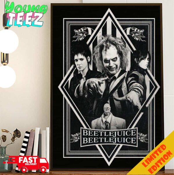 Brand New Poster For Tim Burton?s Beetlejuice Beetlejuice Home Decor Poster Canvas