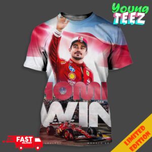 Congrats Charles Lecterc Champions Monaco Grand Prix 2024 Home Win Unisex All Over Print T-Shirt