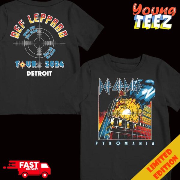 Def Leppard Pyromania Rock Till You Drop Tour Till We Drop Tour 2024 Detroit T-Shirt