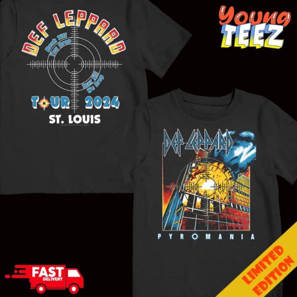 Def Leppard Pyromania Rock Till You Drop Tour Till We Drop Tour 2024 St Louis  T-Shirt