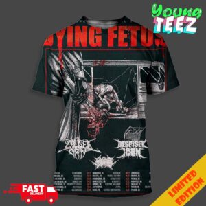 Dying Fetus Eutopean Tour Fall 2024 Schedule List Date All Over Print Unisex T-Shirt