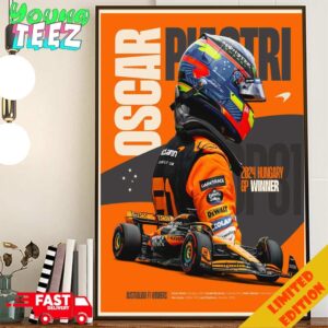 First F1 Win For Oscar Piastri 2024 Hungarian GP Australian F1 Winners Poster Canvas Home Decor